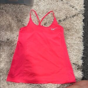 Nike Orange and Pink Fitted Sleeveless Camisole